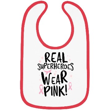 Discover Real Superheroes Wear Pink! Bibs