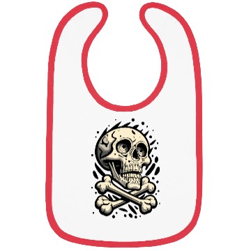 Discover Cartoon Skull Bibs