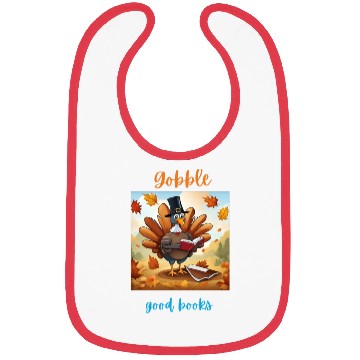 Discover Gobble Good Book Thanksgiving Library Turkey Fall Bibs