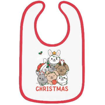 Discover Bunny Christmas Tree Merry Christmas Bibs