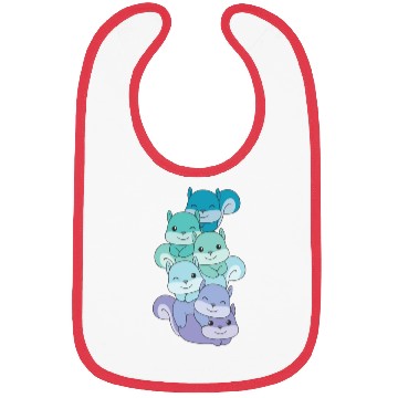 Discover Neptunic Flag Pride Lgbtq Cute Squirrel Pile Bibs