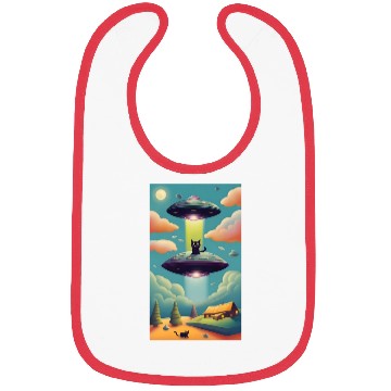 Discover Cats and UFOS Bibs