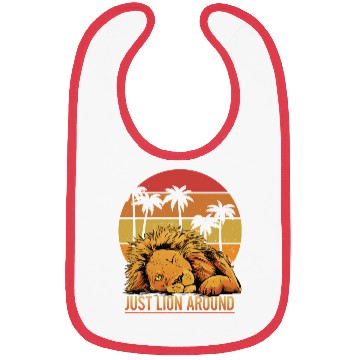 Discover Fun Just Lion Around Graphic For Lion Lovers Bibs