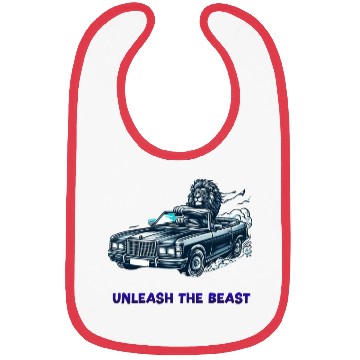 Discover Lion Driving Cool Car Bibs
