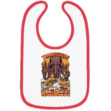 Discover Autumn Feast with Cthulhu - Thanksgiving Madness Bibs