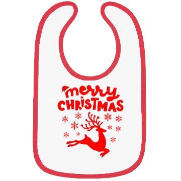Discover Merry Christmas Reindeer Bibs