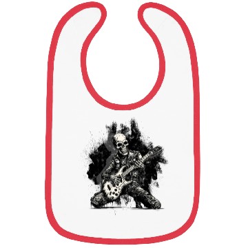 Discover Halloween Skeleton Playing Guitar - Music Bibs
