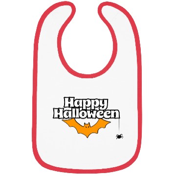 Discover Bat Graphic Happy Halloween Bibs