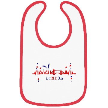 Discover London Skyline Heartbeat England Fan Lover UK Gift Bibs