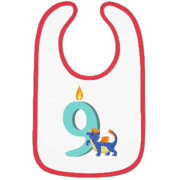 Discover 9 Years - Dragon Number 9 Bibs