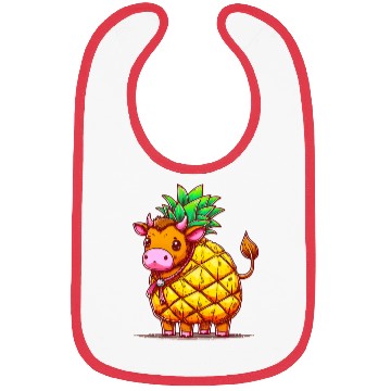 Discover Cow in pineapple costume - Fruity joy Bibs