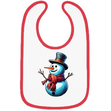 Discover Snowman / Winter / Snowflake / White / Frosti Bibs