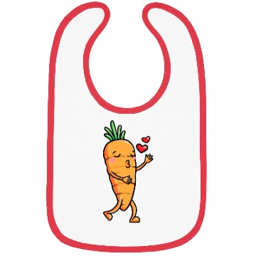 Discover Carrot Emoticon Vegetable Vegan Vegetarian Bibs
