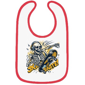 Discover Bone skate cool Halloween design Bibs