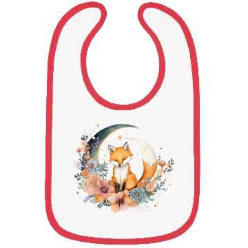 Discover Lunar Lullaby: Cute Fox on the Moon Bibs