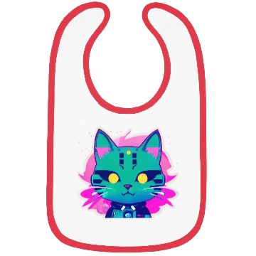 Discover Cyber Punk Kitty Bibs