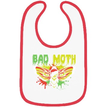 Discover Bad moth | fancy skull colored moth art Bibs