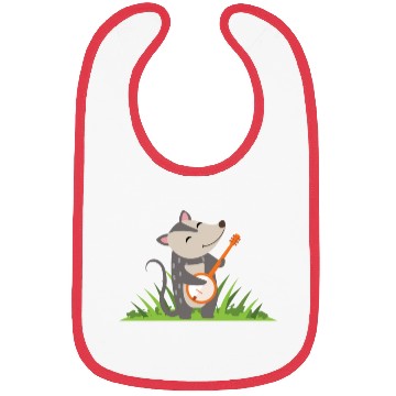 Discover Possum Guitar Kids Cute Bibs