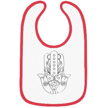 Discover Hamsa Hand black version Bibs