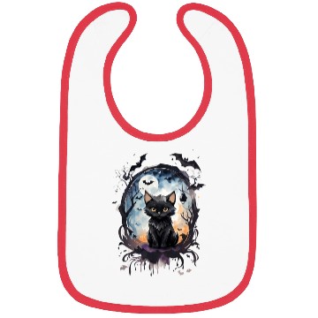 Discover "Bat-Kissed Kitten" Bibs