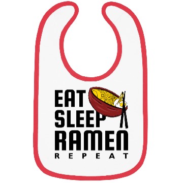 Discover Eat Sleep Ramen Repeat Bibs