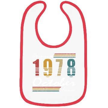 Discover 1978 vintage birthday year of birth 1978 gift Bibs