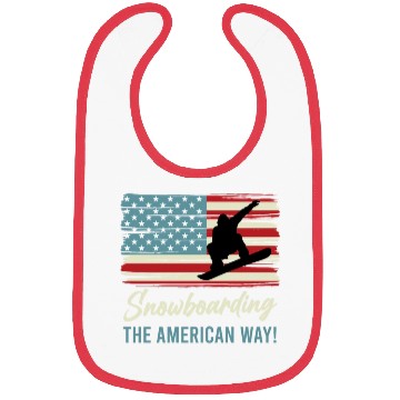 Discover Snowboarding American Way! Amerika Flagg USA Bibs