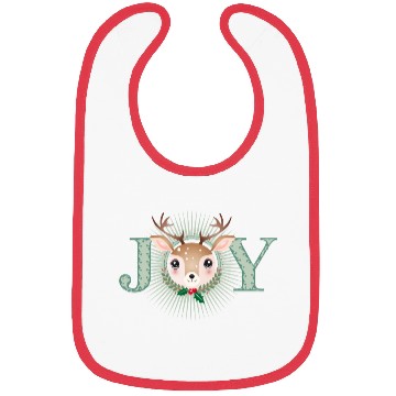 Discover cute little deer in the Joy frame Bibs