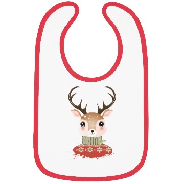 Discover cute chic deer with Christmas sweater Bibs