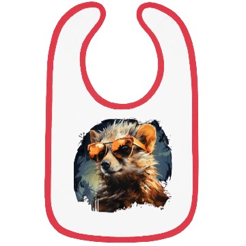 Discover Cute Hedgehog with Sunglasses Gift Bibs