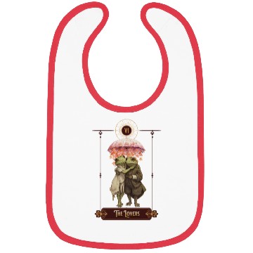 Discover "The Lovers" Frog Tarot Card Bibs