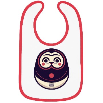 Discover Kawaii Cat Face Daruma Doll Bibs