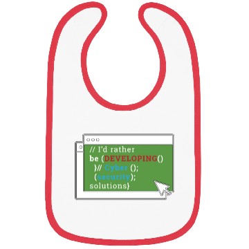 Discover Cybersecurity I'd Rather Be Developing Programmer Bibs
