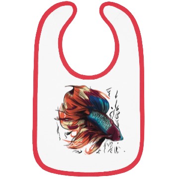 Discover Beta Fish Illustration Bibs