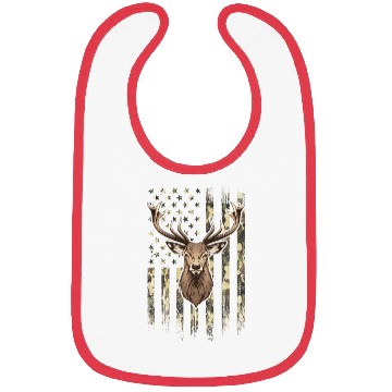 Discover Deer Whitetail Buck American Camo Us Flag Deer Bibs