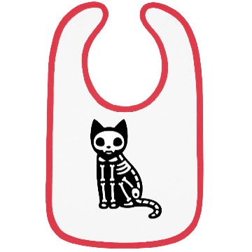 Discover Skeleton Cat Halloween Bibs