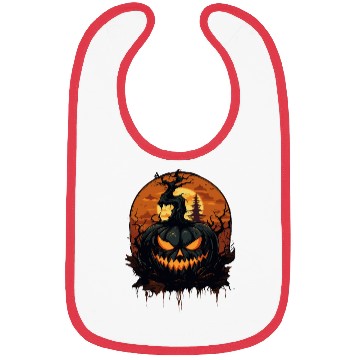 Discover Spooky Halloween Pumpkin Bibs