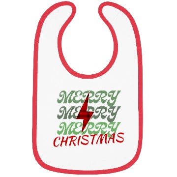 Discover Merry christmas with lightning bolt Bibs