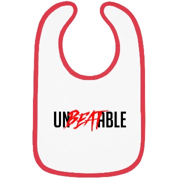 Discover Unbeatable Text design for motivation purpose Bibs
