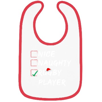 Discover Nice Naughty Rugby Player List , Funny Christmas Bibs