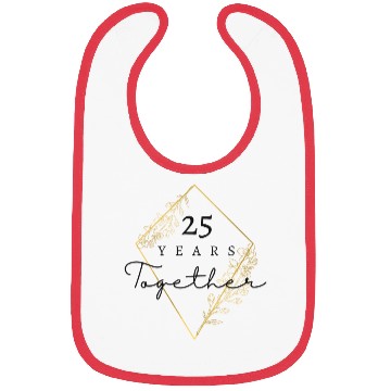 Discover 25th Wedding Anniversary / 25 Years Together Bibs