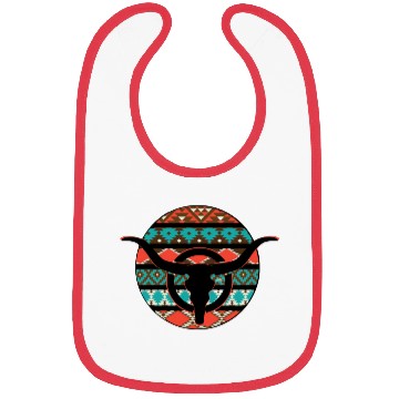 Discover Retro Cow Skull Bibs