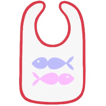 Discover Fish Design Vector Two Colors Bibs
