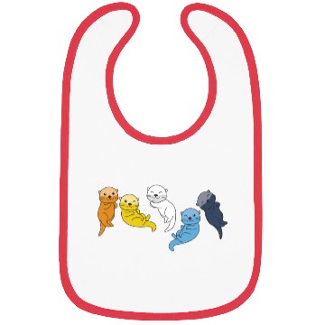 Discover Aroace Flag Pride Lgbtq Cute Otter Bibs