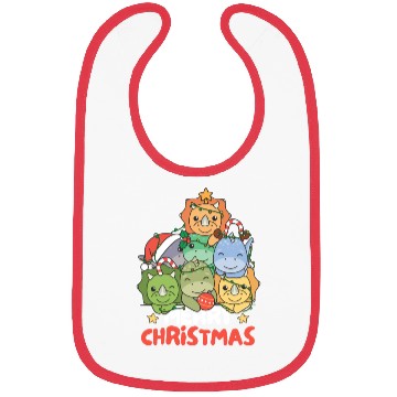 Discover Dinosaur Christmas Tree Merry Christmas Bibs