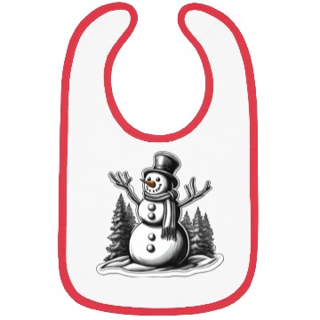 Discover Snowman / Winter / Snowflake / White / Frosti Bibs