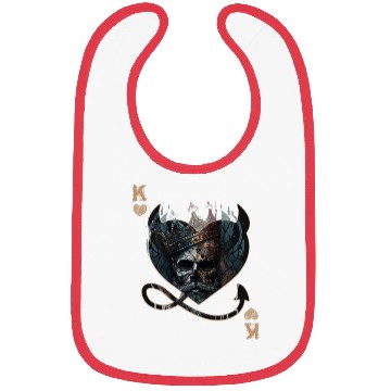 Discover Heart King Playing Card Halloween Gothic Fan Bibs