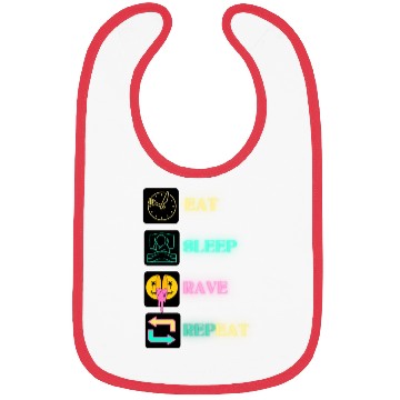 Discover Rave All Night, Dance All Day Bibs