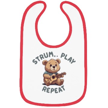 Discover Guitarist Guitar Player Bear Lover Bibs