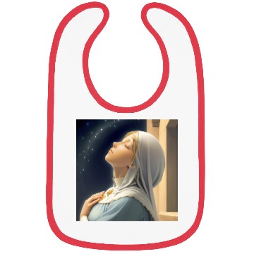 Discover Virgin Mother Mary Praying on a Starry Night Bibs